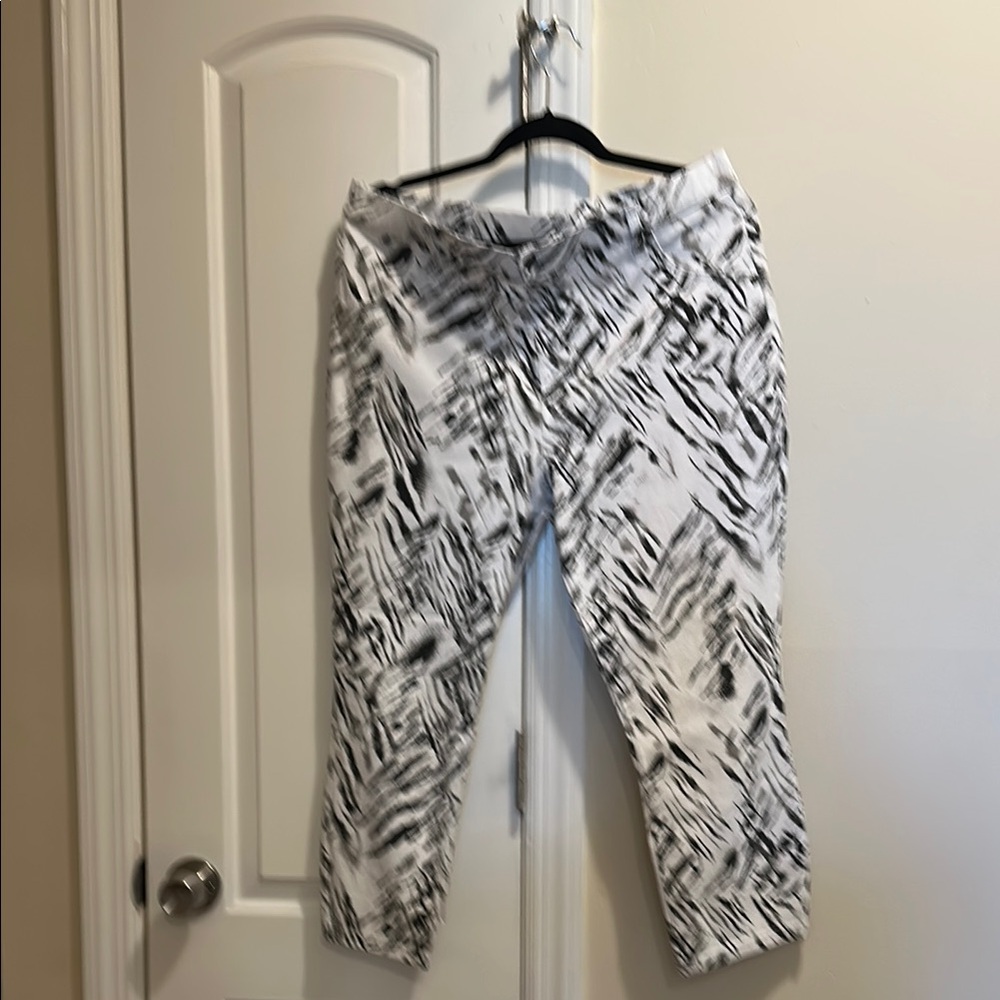 Black and White Patterned Pants